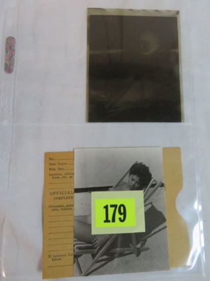 WWII Era Nude Photo w/Negative