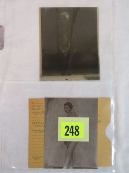 WWII Era Nude Photo w/Negative
