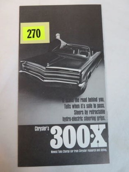 Rare! 1967 Chrysler 300-X Brochure!