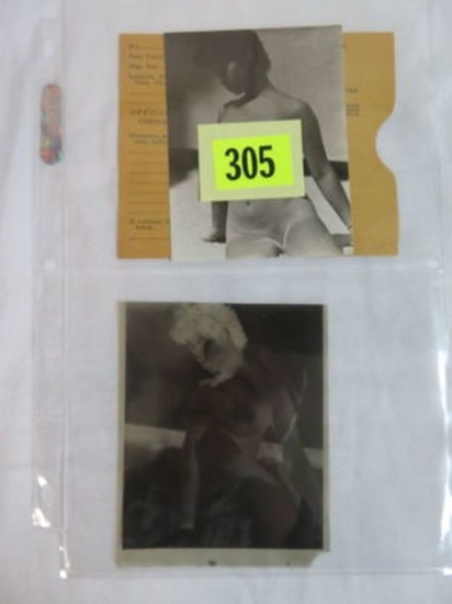WWII Era Nude Photo w/Negative