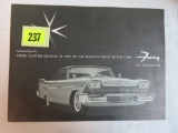 1960 Plymouth Fury Auto Brochure/Poster