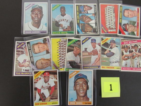 Lot (14) 1966 Topps Baseball Cards W/ Stars & Key Cards
