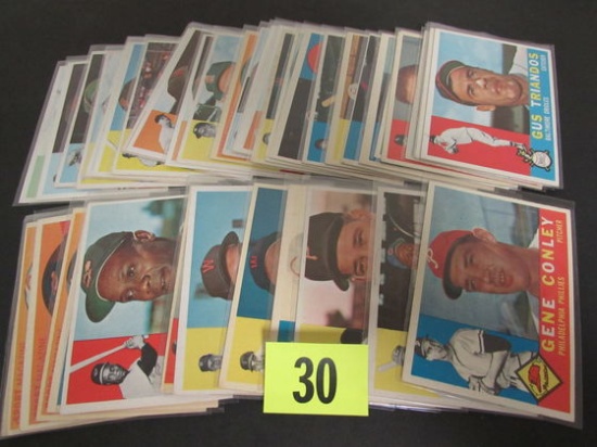 Lot (40+) 1960 Topps Baseball Cards Mostly Different