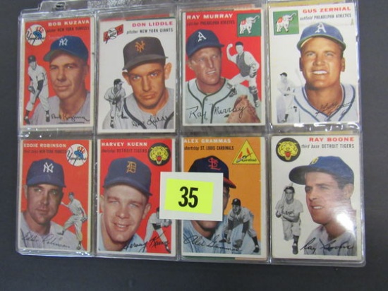 Excellent Lot (43) 1954 Topps Baseball Cards