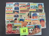 High Grade Lot (15 Diff) 1956 Topps Baseball Cards