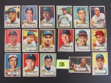 Lot (17 Diff) 1952 Topps Baseball Cards