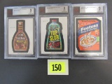 Lot (3) 1979 Topps Wacky Packages All Graded Beckett 9