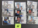 Lot (9) 2000 Sp Authentic Baseball Chirography Autograph Cards