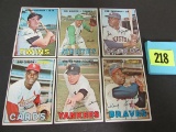 1967 Topps Hof Star Lot Aaron, Killebrew, Ford+