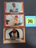 1955 Bowman #1 Wilhelm, #130 Rich Ashburn, #143 Newcombe