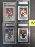 Lot (4) 1990's Donruss Elite Hockey Inserts, All Graded