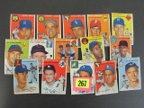 Lot (15 Diff) 1954 Topps Baseball Cards