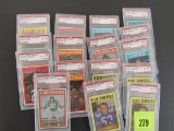 Lot (17) 1972 O Pee Chee Football Cards, All Psa 8