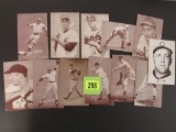 Lot (12) Original 1947-66 Exhibit Cards W/ Jackie Robinson, Banks ++