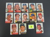 Lot (13 Diff) 1953 Topps Baseball Cards