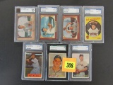 Lot (7) Assorted 1950's Baseball Cards; All Graded