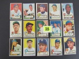 Lot (15 Diff) 1952 Topps Baseball Cards