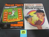 1983 Detroit Tigers Program Signed By Rick Leach + 1989 Program.