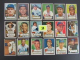 Lot (18 Diff) 1952 Topps Baseball Cards