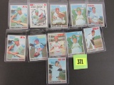 Lot (11) 1970 Topps Baseball Stars & High Numbers