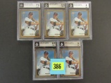 Lot (5) 1999 Topps Traded Josh Hamilton Rc's All Beckett Graded