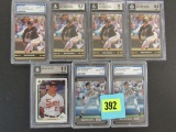 Lot (7) 1991 Mike Mussina Rc's All Graded