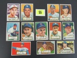 Lot (12 Diff) 1952 Topps Baseball Cards