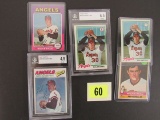 Lot (5) 1970's Topps Nolan Ryan Cards, Some Graded