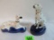 Lot of (2) Antique Staffordshire Ware Porcelain Whippet Dog Figures