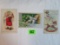 Lot of (3) Antique Christmas Postcards Inc. Santa Claus