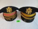 Pair of US Army Officers Caps