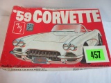 AMT 1959 Corvette 1:25 Scale Model Kit, Unassembled