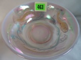 Fenton Pink Opalescent Hand painted Atlantis Bowl