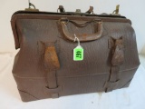 Large Antique Leather Doctor's Bag