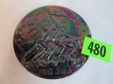 1976 Iwo Jima Carnival Glass Hand Made Paperweight ( Holly City Bottle - Millville, N.J.)