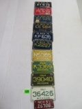 Collection of 11 Vintage Michigan Motorcycle License Plates Inc. 1957