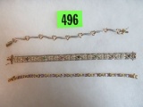 Lot of (3) Sterling Silver Bracelets