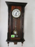 Antique German Key Wind Regulator Wall Clock