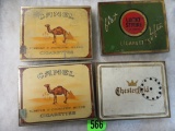 Group of (4) Vintage Cigarette Tins, Inc. Camel, Lucky Strike and Chesterfield