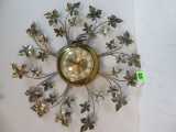 Vintage 1960's United No. 20 Brass Leaf Clock
