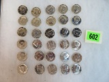 Lot of (30) 1965 - 1970 Kennedy Half Dollars, Most from Proof Sets (40% Silver)