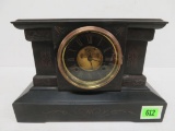 Antique New Haven Cast Iron Key Wind Mantle Clock