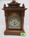 Antique German Key Wind Mantle Clock