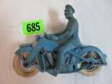 Vintage Auburn Rubber Police Motorcycle