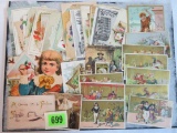 Grouping of Antique Advertising Trade Cards and Similar Ephemera