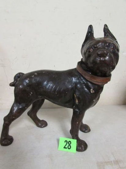 Antique Hubley Cast Iron Terrier Door Stop Dog