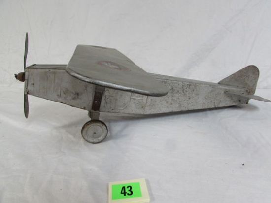 Large Antique Tip-top Toy Pressed Steel/ Tin Toy Airplane