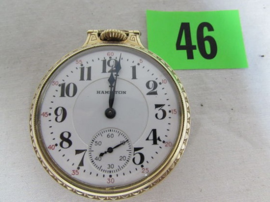 1939 Hamilton 23 Jewel Pocket Watch 16s Beautiful