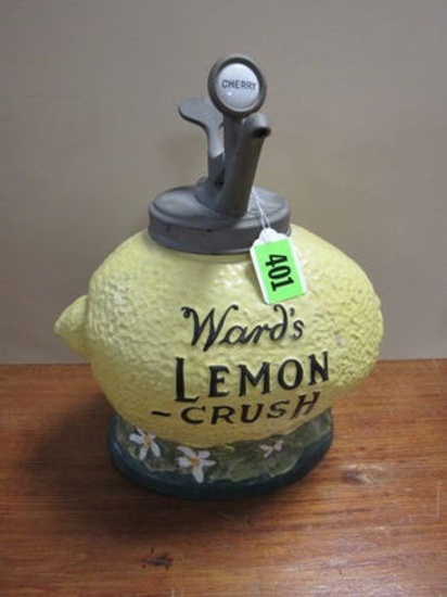 Antique Ward's Lemon Crush Soda Syrup Dispenser