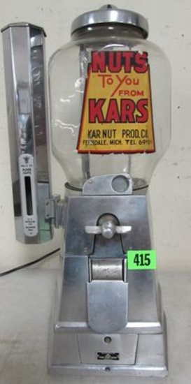 Vintage Asco 5 Cent Hot Nut Vender Coin-op Machine